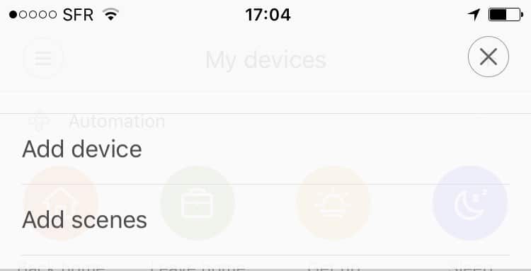 Xiaomi mijia camera panoramica 360 - aggiungi il menu del dispositivo